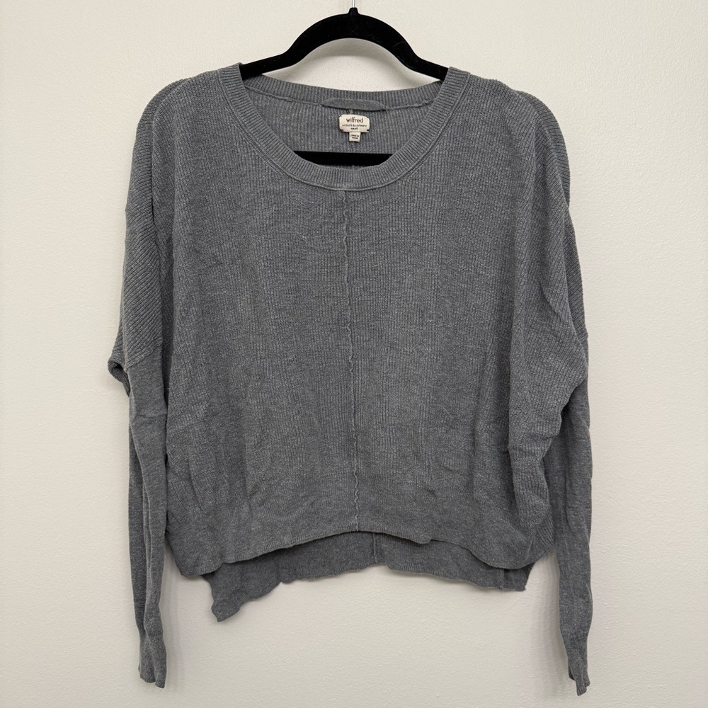 Aritzia Wilfred grey long sleeve sweater shirt